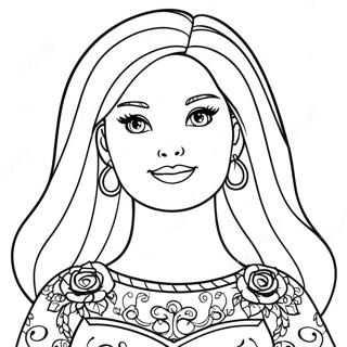 Pagina Para Colorear De La Muneca Barbie 137746-69232