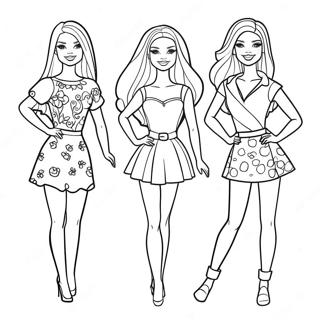 Pagina Para Colorear De La Muneca Barbie Con Amigos 137750 69247