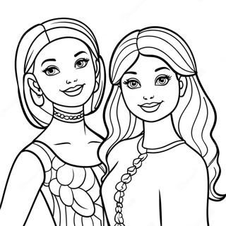 Pagina Para Colorear De La Muneca Barbie Con Amigos 137750 69248
