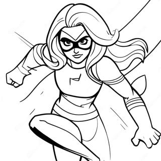 Ms Marvel En Accion Pagina Para Colorear 137798-69275