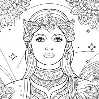 Pagina Para Colorear De La Constelacion De Virgo Detallada 138057-69483