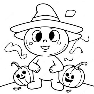Página Para Colorear De Halloween Espeluznante De Bobbie Goods Páginas Para Colorear