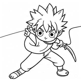 Pagina Para Colorear De Killua En Accion 138592-69893