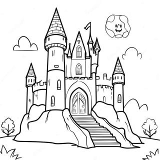 Pagina Para Colorear De Un Castillo Gotico Espeluznante 138719-69991