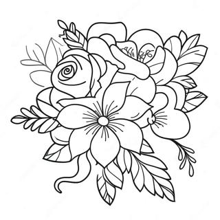 Hermoso Ramo De Boda Para Colorear 13875 3035