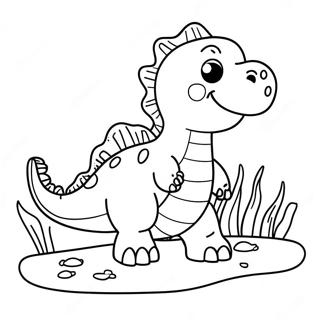 Pagina Para Colorear De Dinosaurio Acuatico 138795-70049