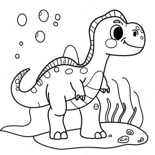 Pagina Para Colorear De Dinosaurio Acuatico 138795-70051