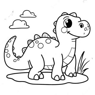 Pagina Para Colorear De Dinosaurio Acuatico Amigable 138796-70053