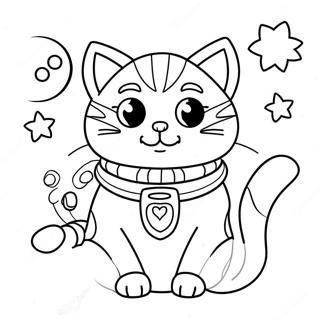 Pagina Para Colorear De Gato Espacial 138846-70090