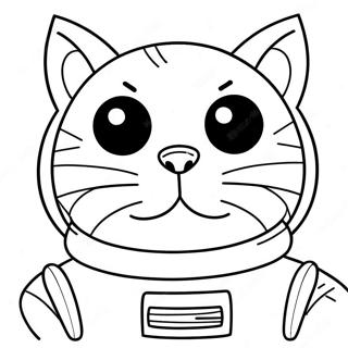 Pagina Para Colorear De Gato Espacial Aventurero 138847-70093