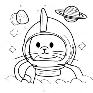 Pagina Para Colorear De Gato Espacial Aventurero 138847-70094