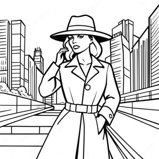 Pagina Para Colorear De Carmen Sandiego En Una Ciudad Misteriosa 139052-70253