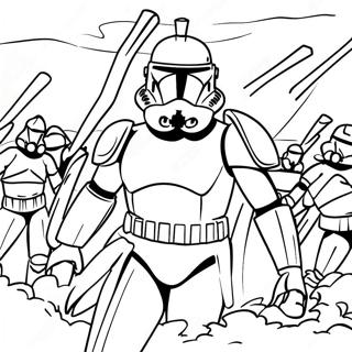 Pagina Para Colorear De La Batalla Epica Del Clon Trooper De Fase 2 139180-70353