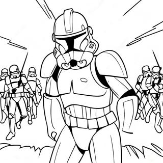 Pagina Para Colorear De La Batalla Epica Del Clon Trooper De Fase 2 139180-70354