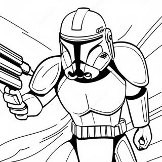 Pagina Para Colorear Del Clon Trooper De Fase 2 En Accion 139181 70357