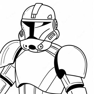 Pagina Para Colorear Del Clon Trooper De Fase 2 En Accion 139181 70359