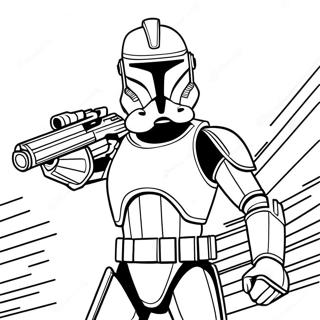 Pagina Para Colorear Del Clon Trooper De Fase 2 En Accion 139181 70360