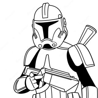 Pagina Para Colorear Del Clon Trooper De Fase 2 Con Blaster 139183 70367