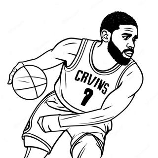 Pagina Para Colorear De Kyrie Irving Driblando Baloncesto 139232-70393