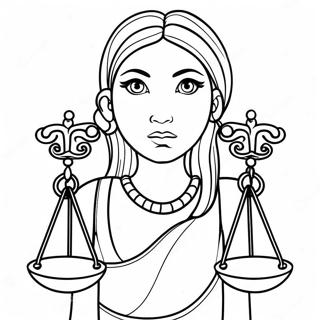 Libra Páginas para colorear