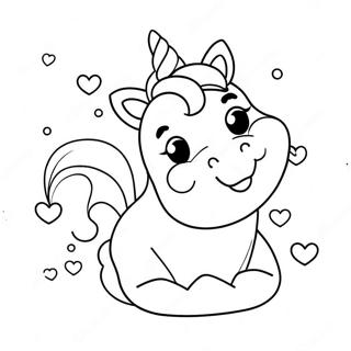 Pagina Para Colorear De Caca De Unicornio Linda Con Corazones 139363-70502