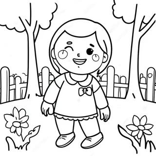 Pagina Para Colorear De Like Nastya Png Feliz En Un Parque Páginas Para Colorear