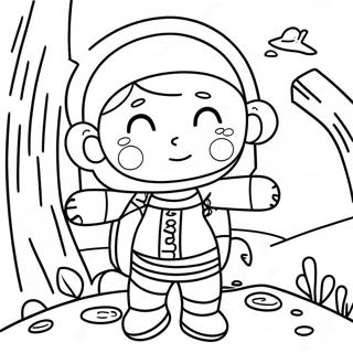 Pagina Para Colorear De Like Nastya Png Aventurera Explorando Páginas Para Colorear