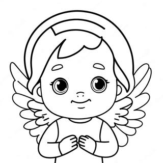 Pequeño Ángel Páginas Para Colorear