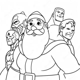 Pagina Para Colorear De Santa Claus Con Los Vengadores 139462-70573