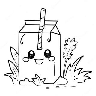 Pagina Para Colorear De Carton De Leche Adorable Con Pajita 139538-70633