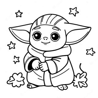 Baby Yoda Navidad Páginas Para Colorear