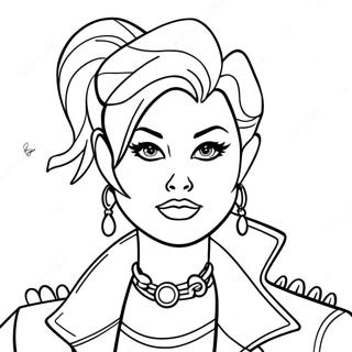 Pagina Para Colorear De Princesa Disney Punk Rebelde En Cuero 139668-70742