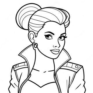 Pagina Para Colorear De Princesa Disney Punk Rebelde En Cuero 139668-70743