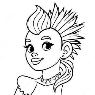 Princesa Disney Punk Páginas para colorear