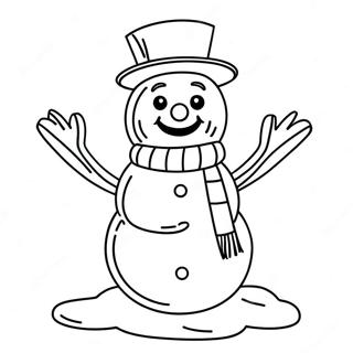 Pagina Para Colorear De Muneco De Nieve Encantador 139693 70757