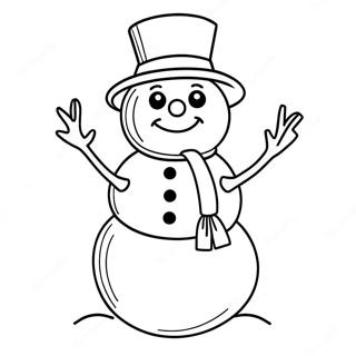 Pagina Para Colorear De Muneco De Nieve Encantador 139693 70759