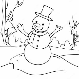 Pagina Para Colorear De Muneco De Nieve Encantador 139693 70760