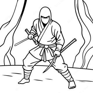 Ninja Sigiloso En Sombras Pagina Para Colorear 14151-3086