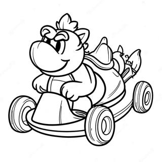 Pagina Para Colorear De Mario Kart Bowser En Un Kart 14620-3190