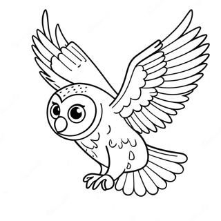Pagina Para Colorear De Un Buho Majestuoso En Vuelo 14709 3221