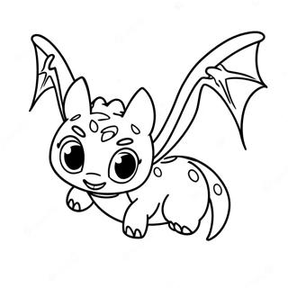 Pagina Para Colorear De Toothless Volando En El Cielo 15348-3346