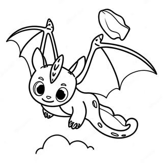 Pagina Para Colorear De Toothless Volando En El Cielo 15348-3347