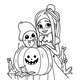 Pagina Para Colorear De Sally Con El Rey Calabaza 15526-3390