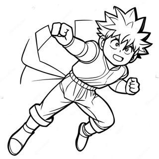 Pagina Para Colorear De Izuku Midoriya En Accion 16633-3626