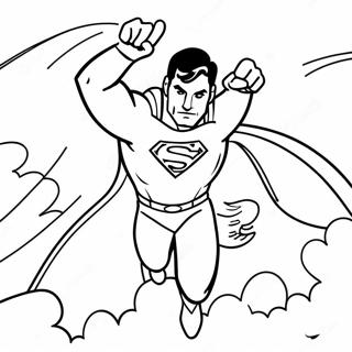Superman Volando Alto Pagina Para Colorear 17337-3787