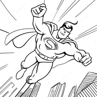 Superman Salvando El Dia Pagina Para Colorear 17338-3789