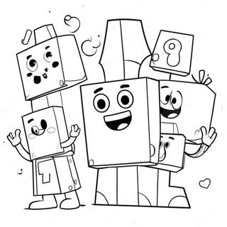 Personajes Coloridos De Numberblocks Pagina Para Colorear 17528-3828