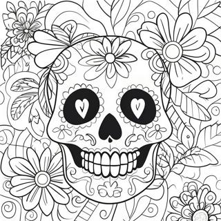 Calavera De Azúcar Páginas Para Colorear