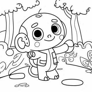 Pagina Para Colorear De Una Escena De Aventura De Toca Boca 17975-3927