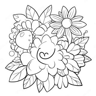 Pagina Para Colorear De Flores De Verano Coloridas 18621-4068